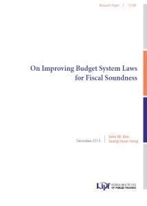 13-08 On Improving Budget System Laws for Fiscal Soundness cover image